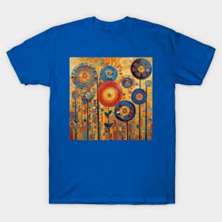 Abstract Flowers in a Garden Landscape After Klimt T-Shirt